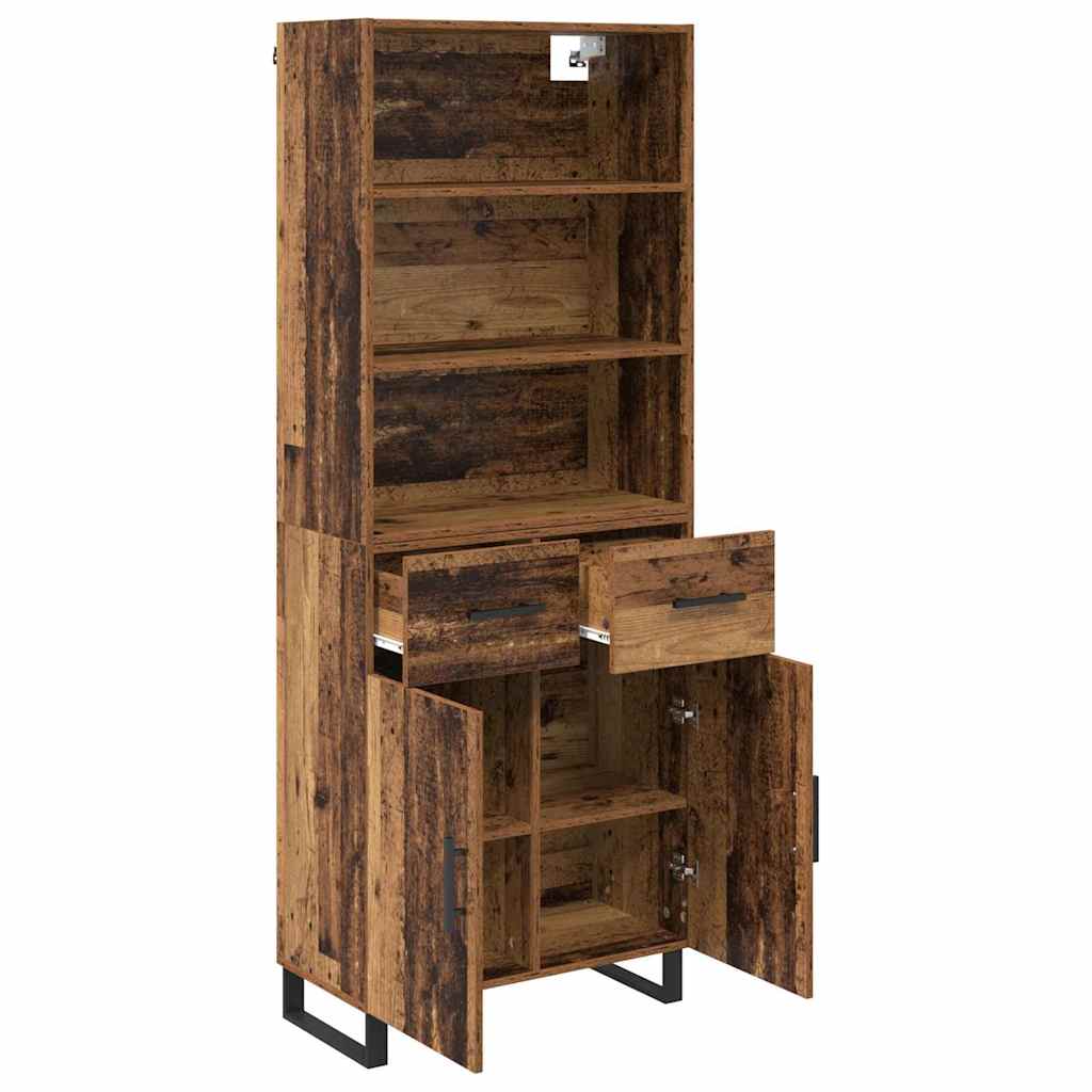 Highboard mit Schubladen 2 pcs Altholz Holzwerkstoff