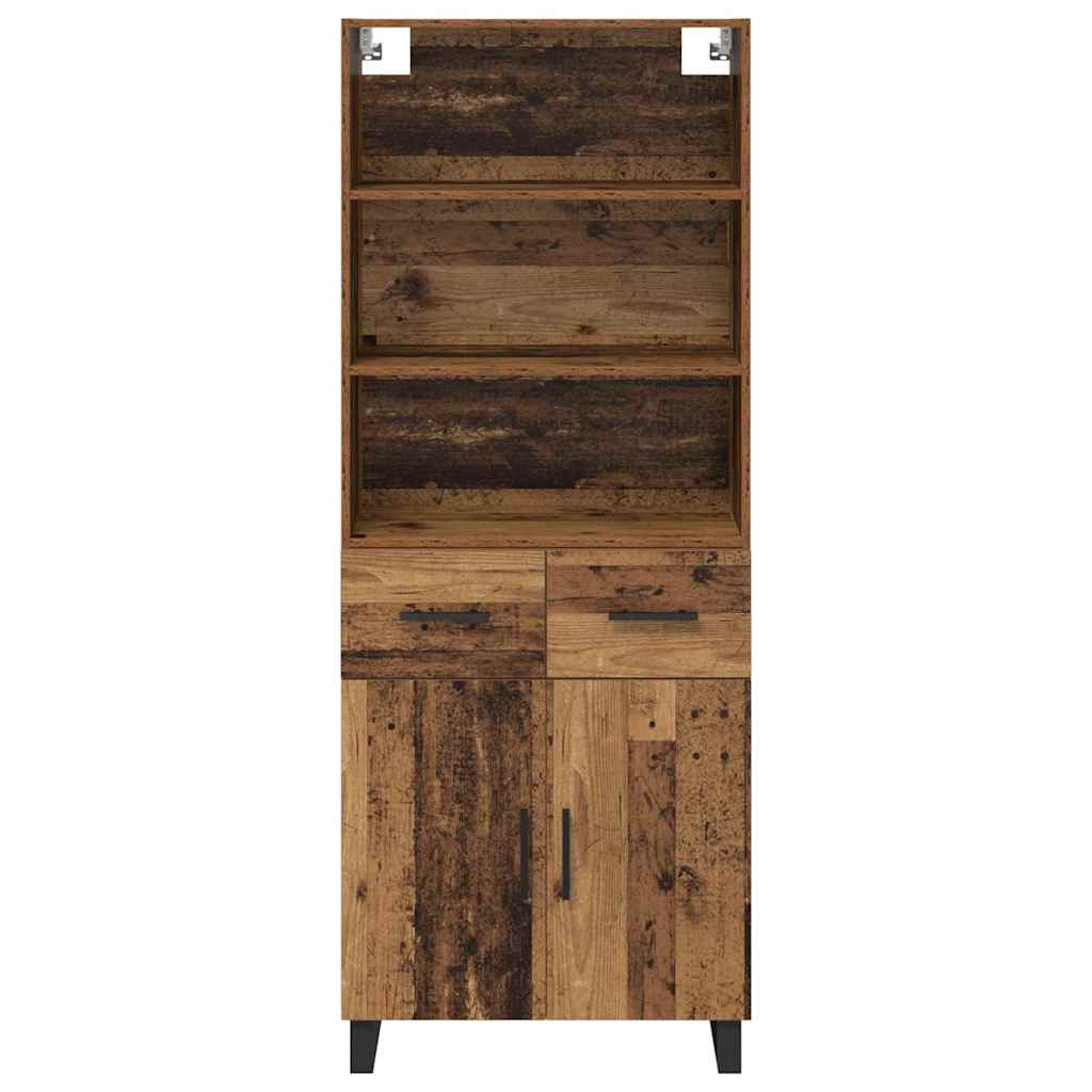 Highboard mit Schubladen 2 pcs Altholz Holzwerkstoff