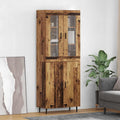 Highboard 2 pcs Altholz Holzwerkstoff