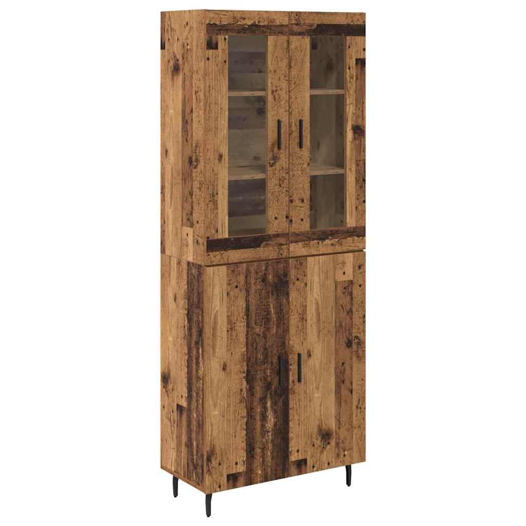 Highboard 2 pcs Altholz Holzwerkstoff