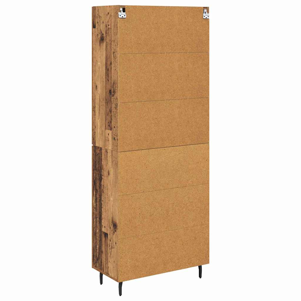 Highboard 2 pcs Altholz Holzwerkstoff