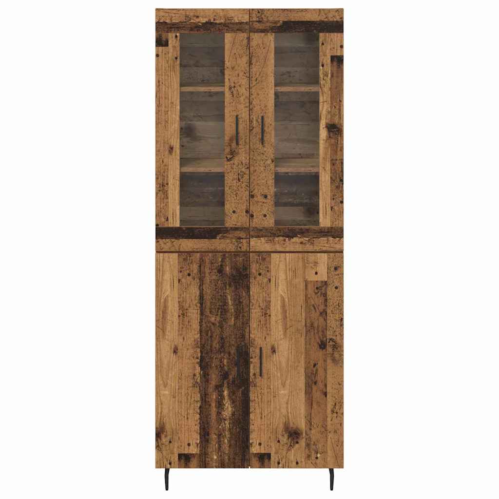 Highboard 2 pcs Altholz Holzwerkstoff