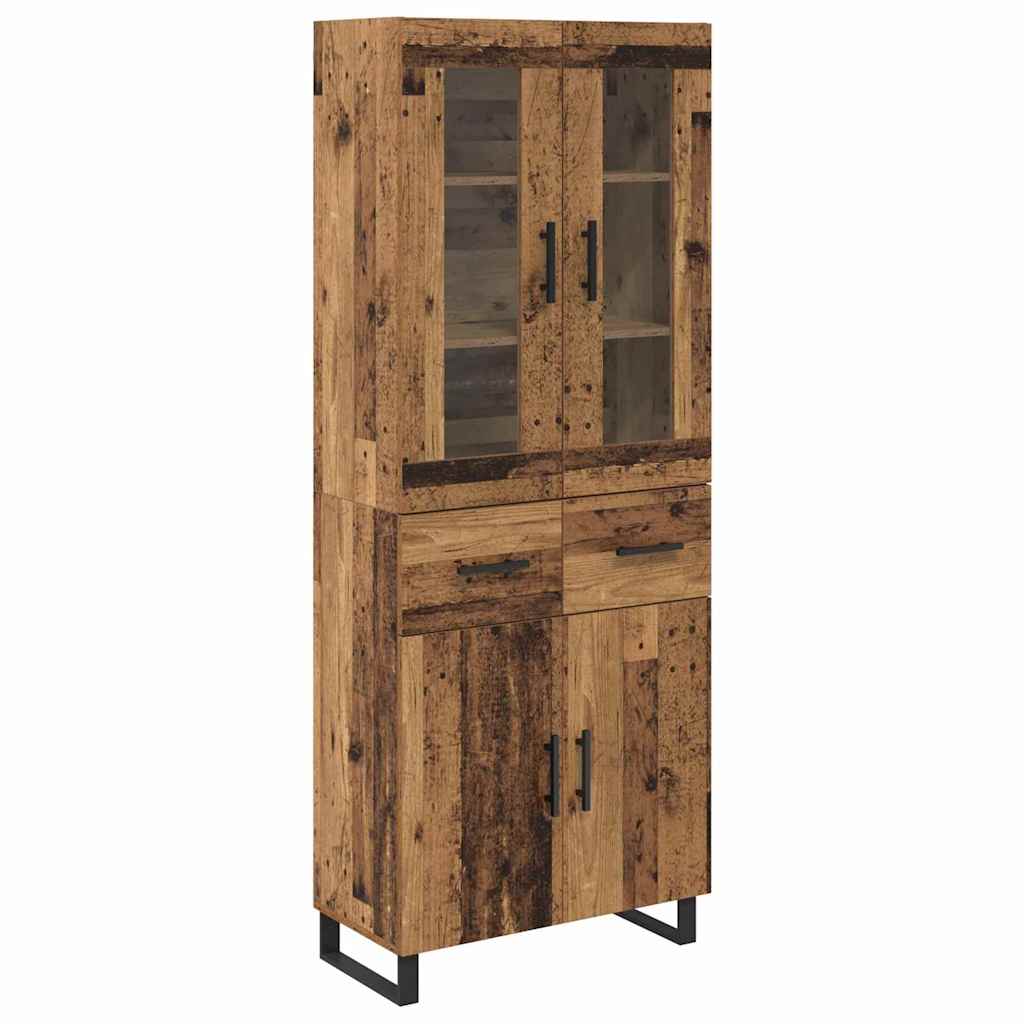 Highboard mit Schubladen 2 pcs Altholz Holzwerkstoff