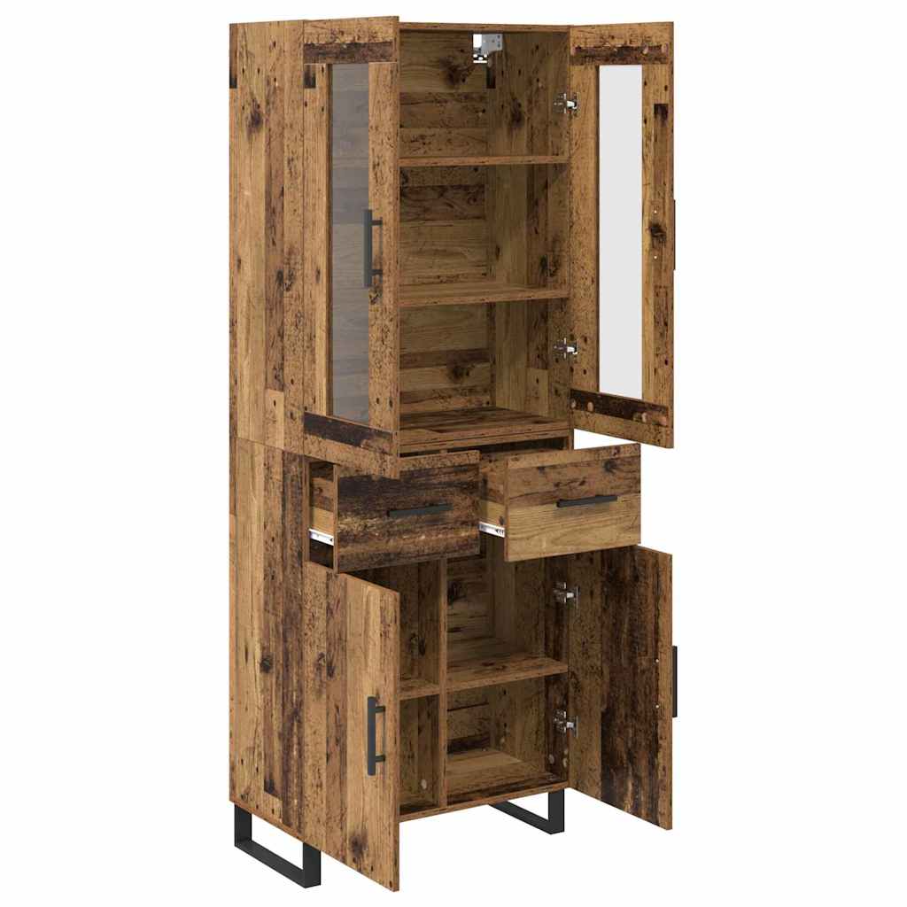 Highboard mit Schubladen 2 pcs Altholz Holzwerkstoff