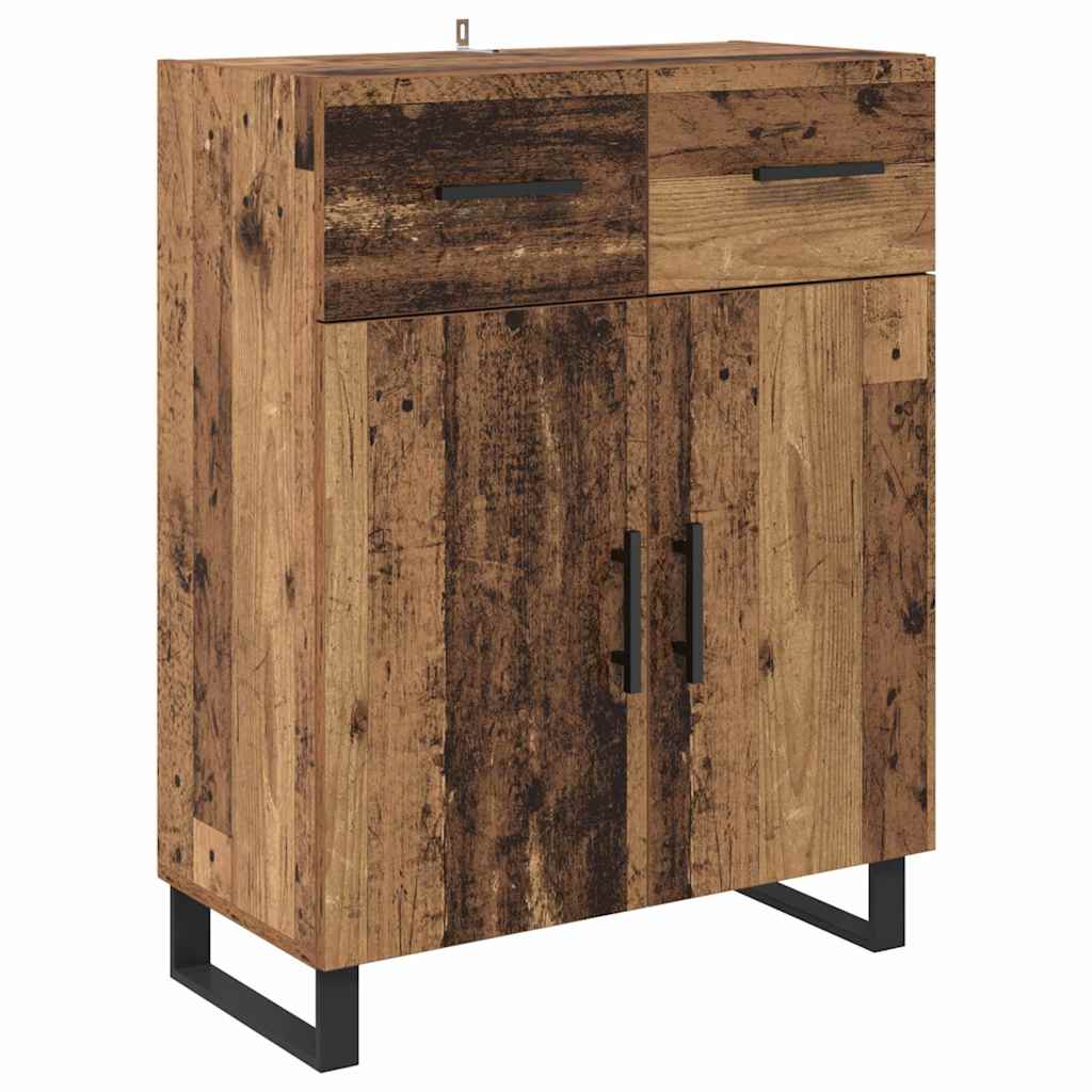 Highboard mit Schubladen 2 pcs Altholz Holzwerkstoff