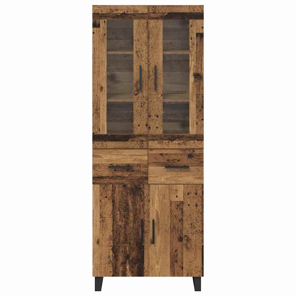 Highboard mit Schubladen 2 pcs Altholz Holzwerkstoff