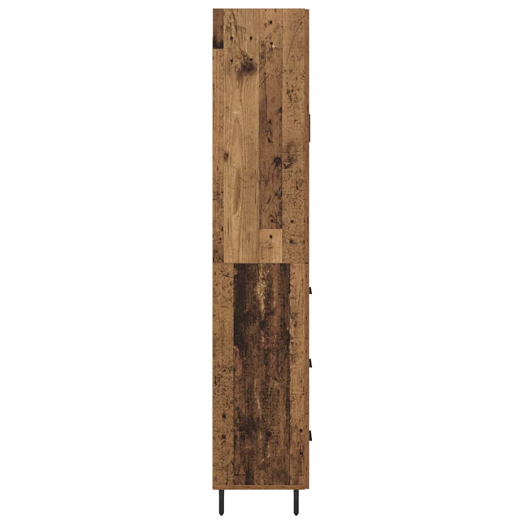 Highboard mit Schubladen 2 pcs Altholz Engineered Wood und Glas