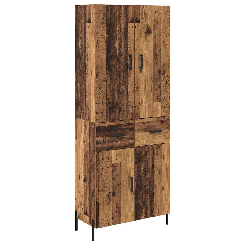 Highboard Altholz 69,5 x 34 x 180 cm Holzwerkstoff