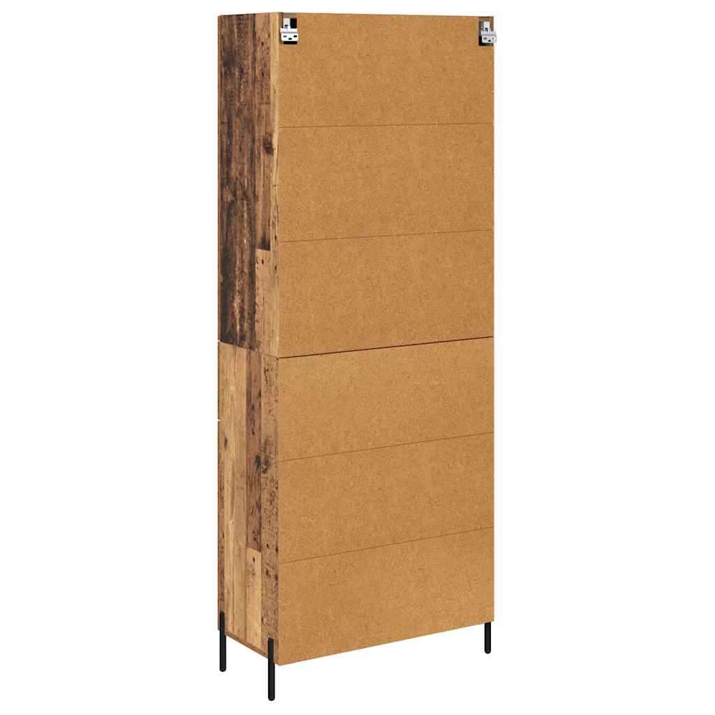 Highboard Altholz 69,5 x 34 x 180 cm Holzwerkstoff