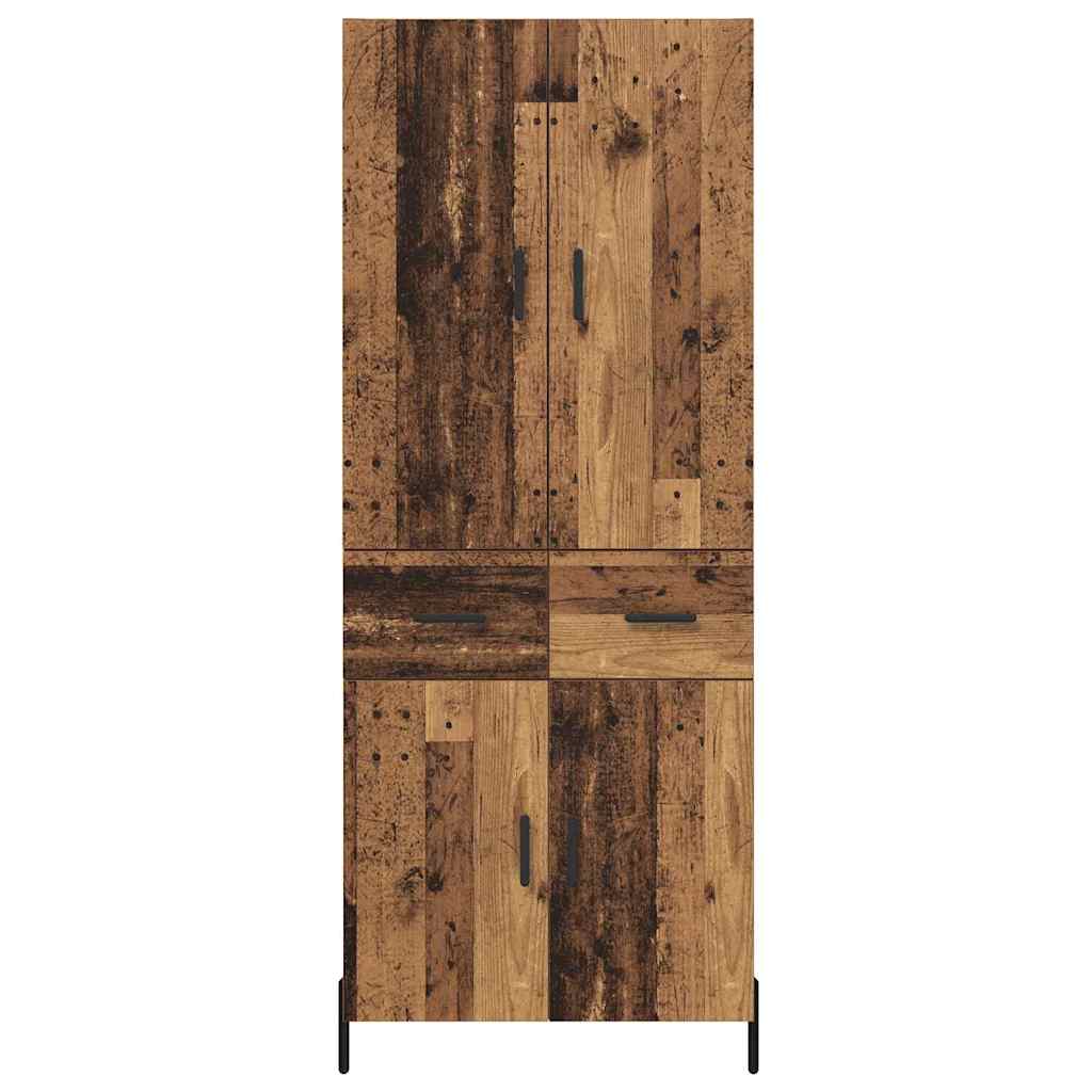 Highboard Altholz 69,5 x 34 x 180 cm Holzwerkstoff