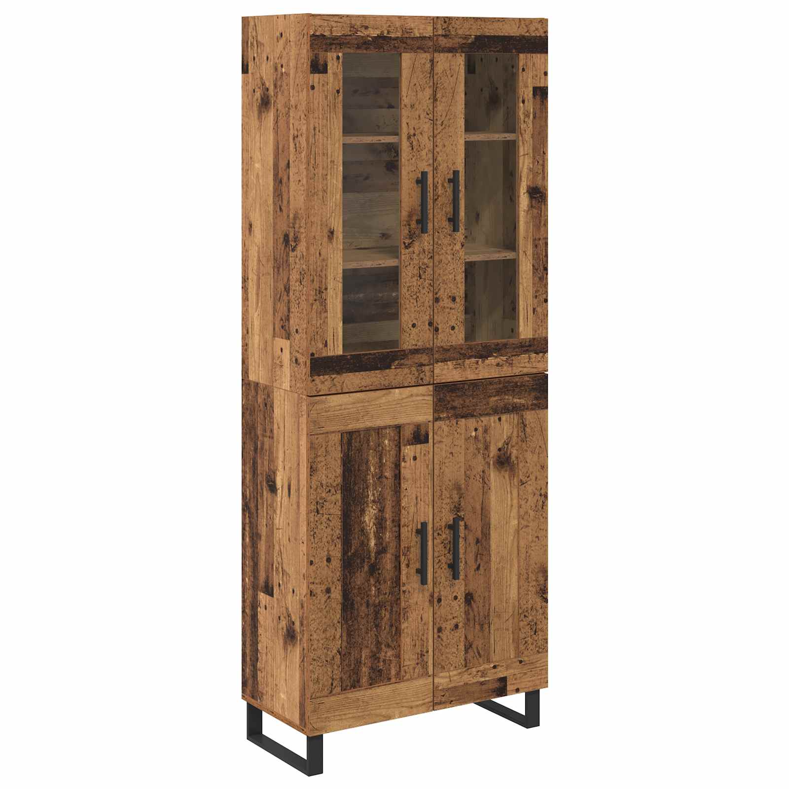 Highboard 2 pcs Altholz Holzwerkstoff