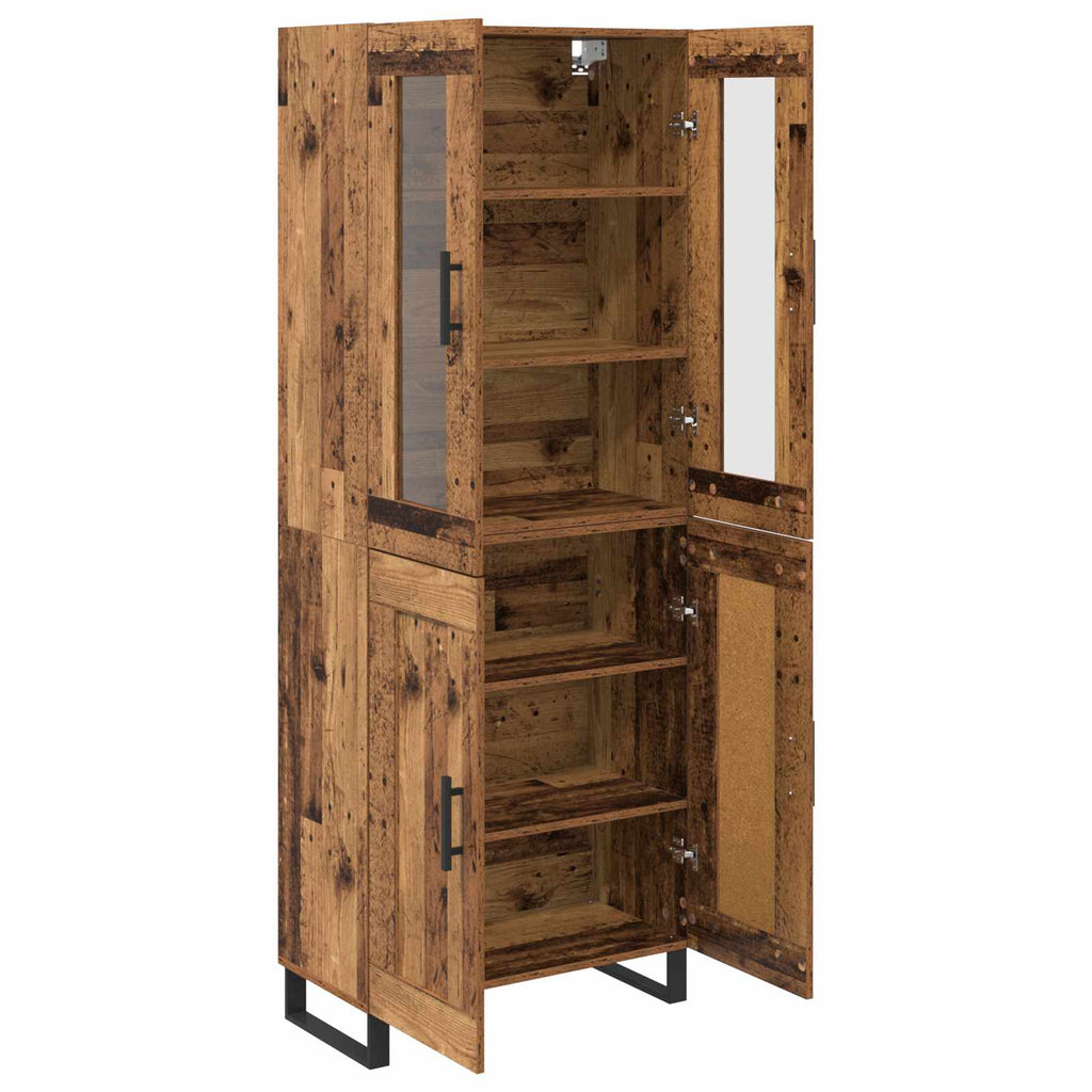 Highboard 2 pcs Altholz Holzwerkstoff