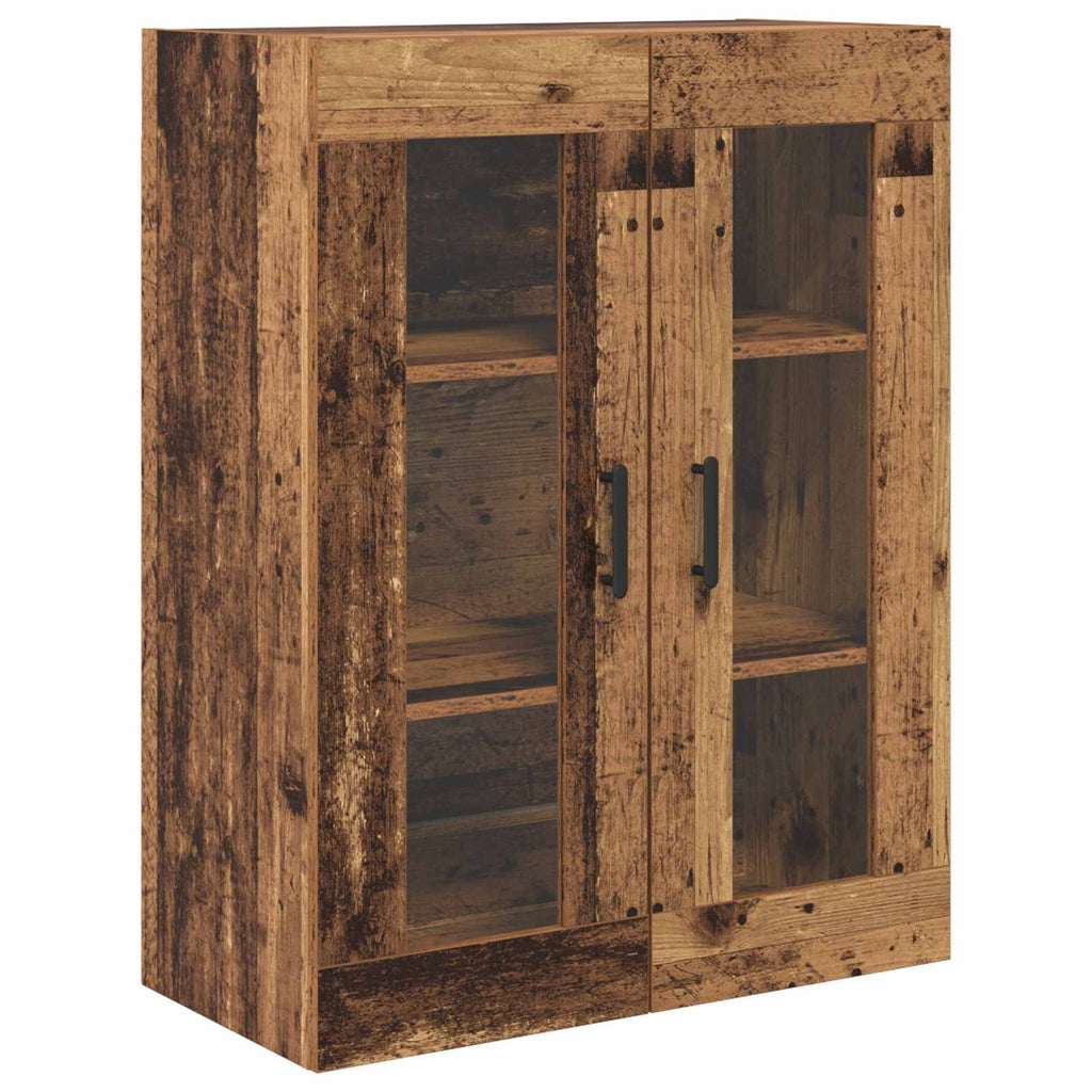 Highboard Wandmontiert Altholz 69,5 x 34 x 180 cm Holzwerkstoff