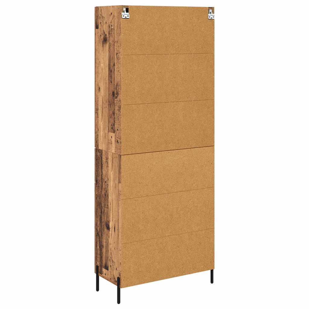 Highboard Wandmontiert Altholz 69,5 x 34 x 180 cm Holzwerkstoff