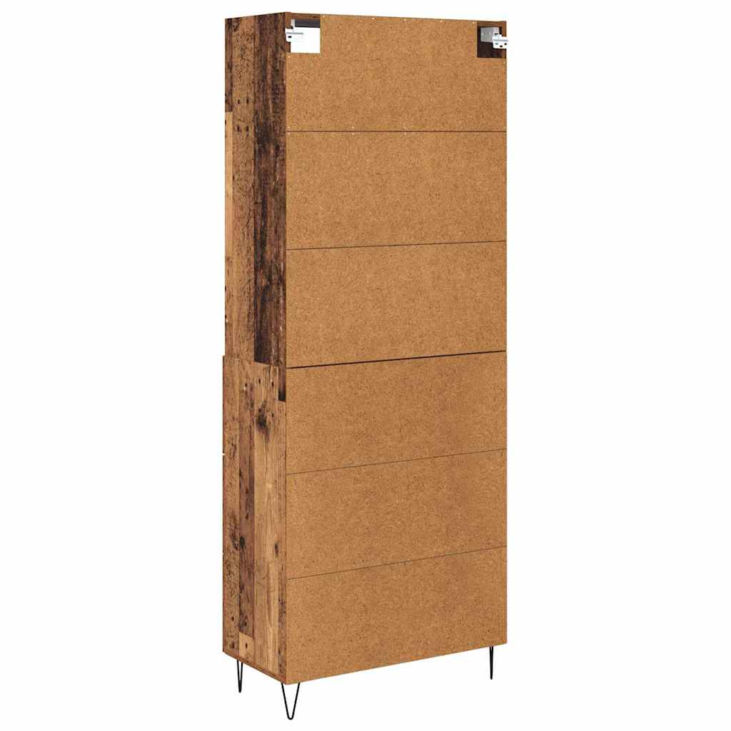 Highboard mit Schubladen 2 pcs Altholz Holzwerkstoff