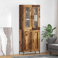 Highboard 2 pcs Altholz Holzwerkstoff