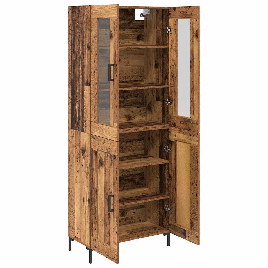 Highboard 2 pcs Altholz Holzwerkstoff