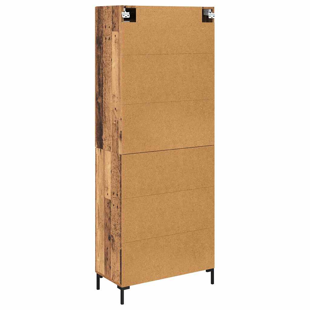 Highboard 2 pcs Altholz Holzwerkstoff
