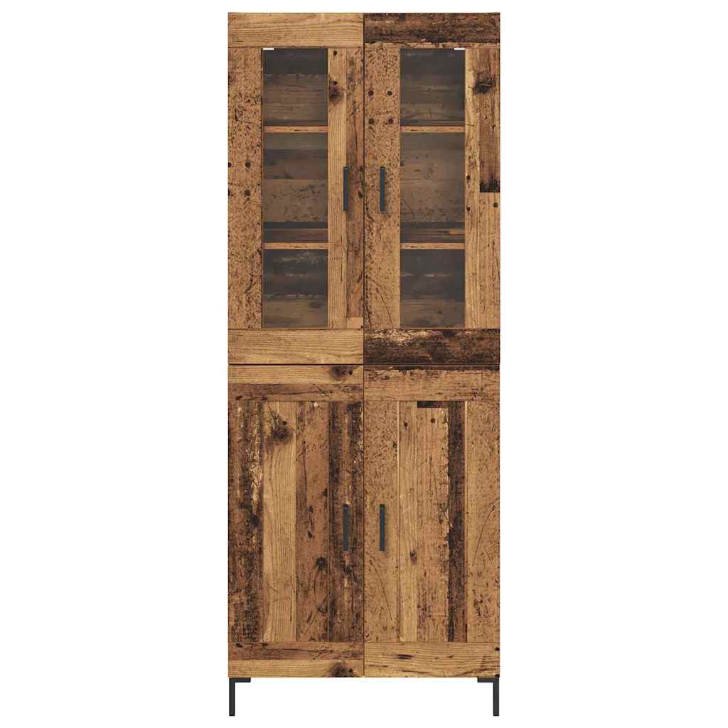 Highboard 2 pcs Altholz Holzwerkstoff