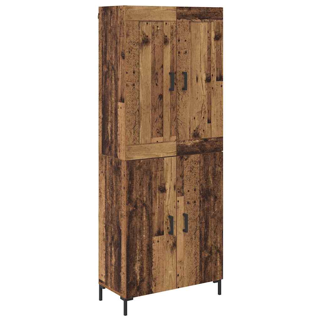 Highboard 2 pcs Altholz Holzwerkstoff