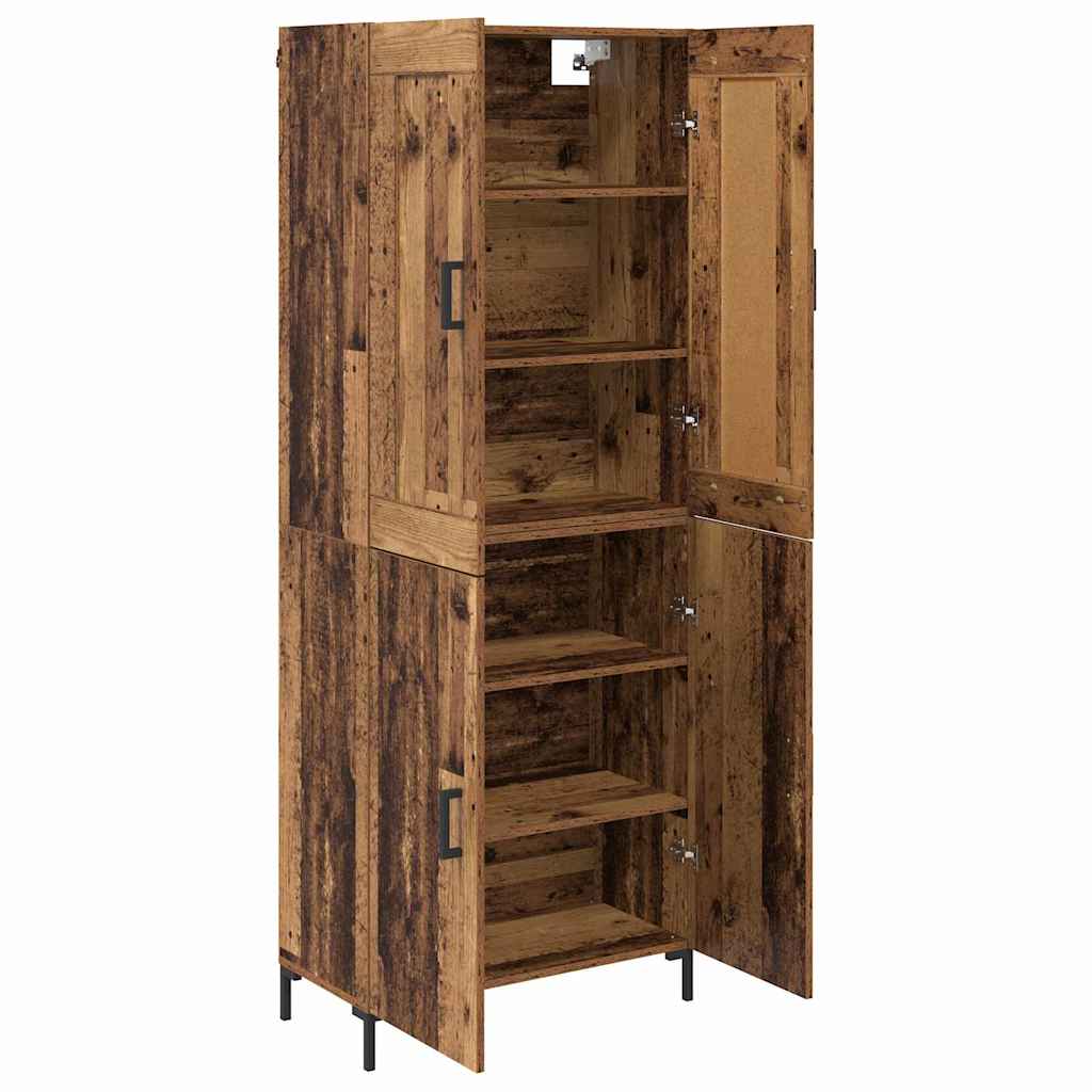 Highboard 2 pcs Altholz Holzwerkstoff