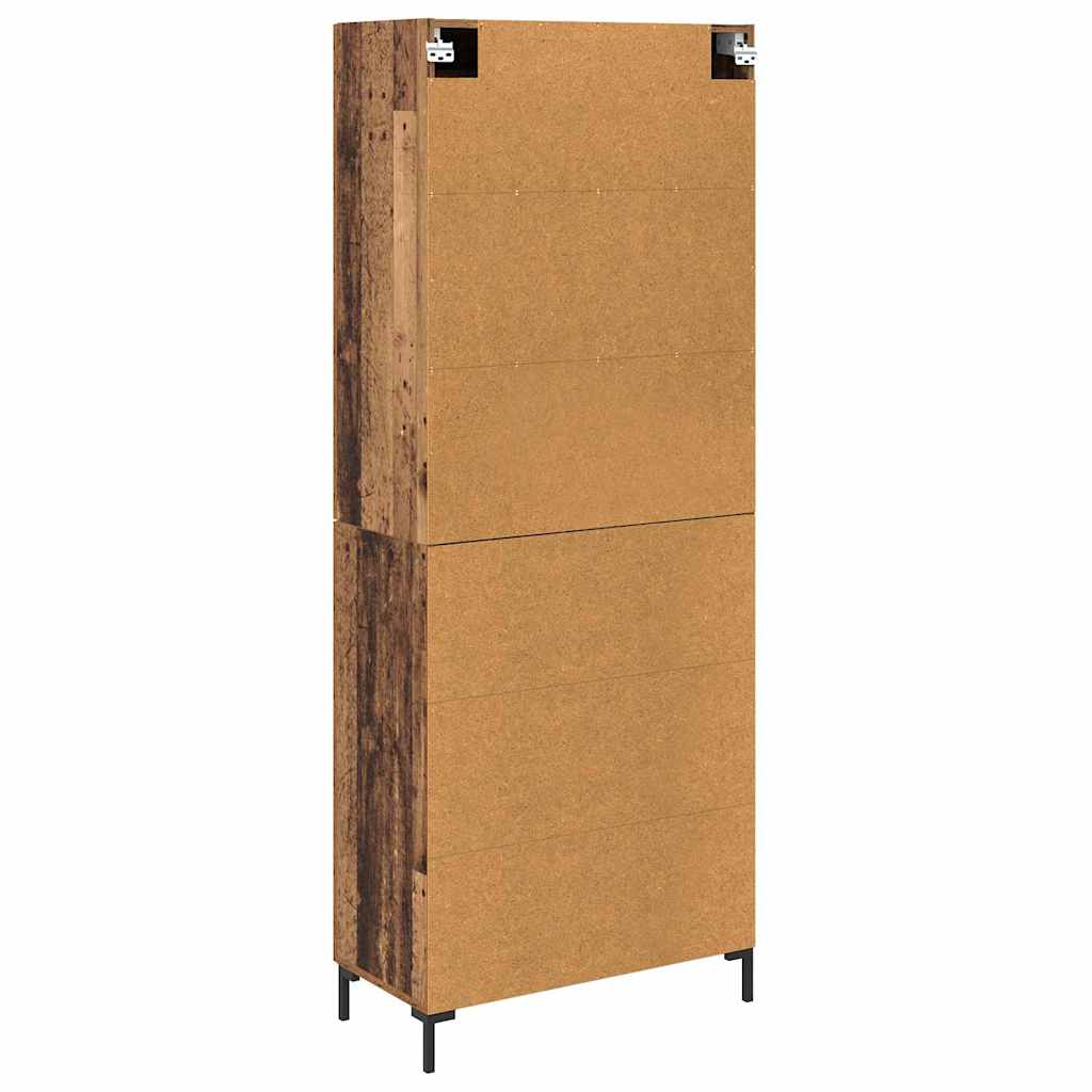 Highboard 2 pcs Altholz Holzwerkstoff