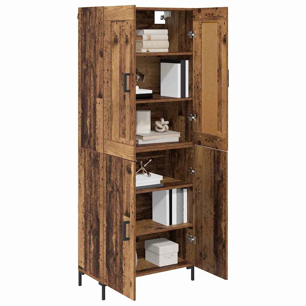 Highboard 2 pcs Altholz Holzwerkstoff