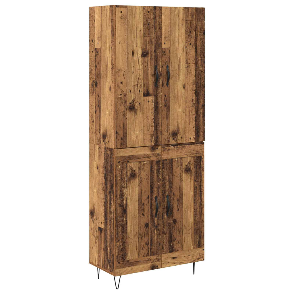 Highboard 2 pcs Altholz Holzwerkstoff