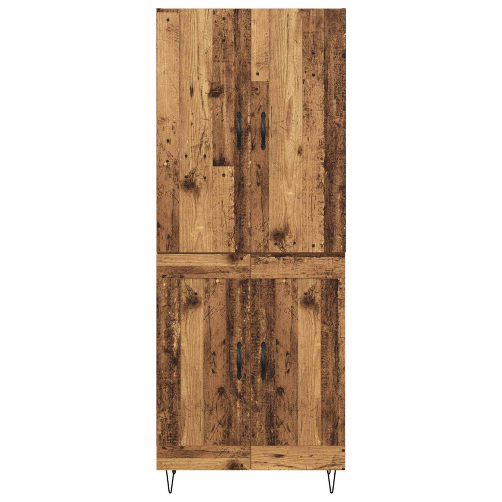 Highboard 2 pcs Altholz Holzwerkstoff