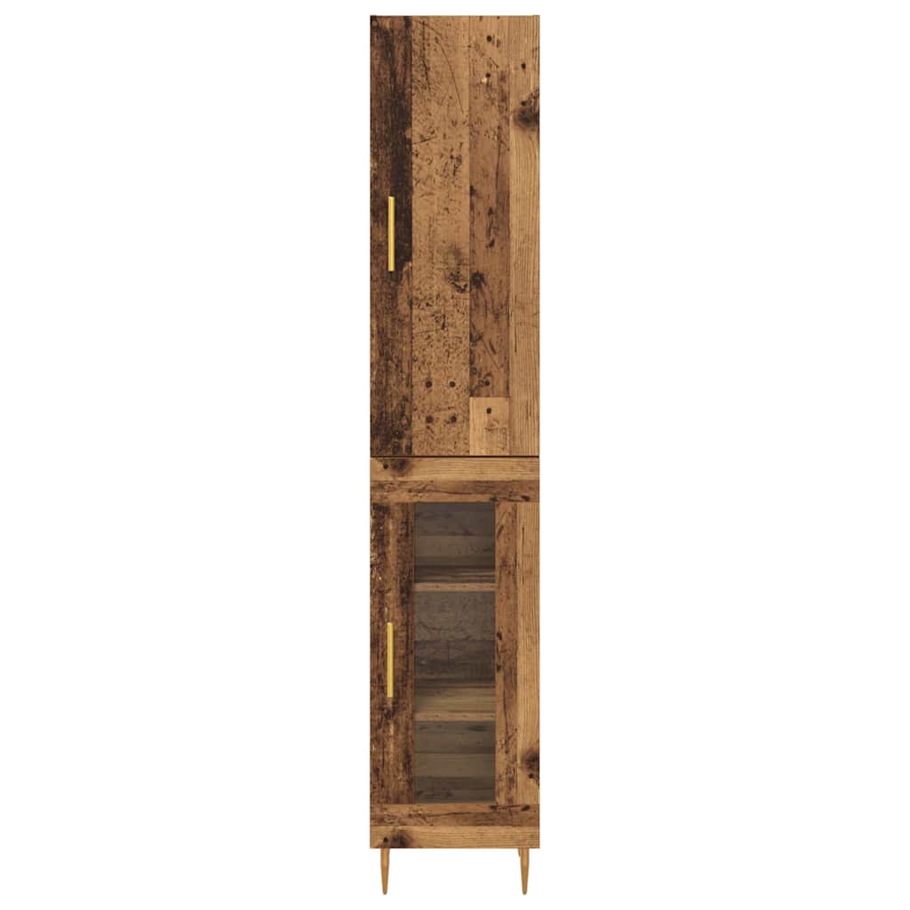 Highboard 2 pcs Altholz Holzwerkstoff
