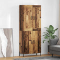 Highboard 2 pcs Altholz Holzwerkstoff