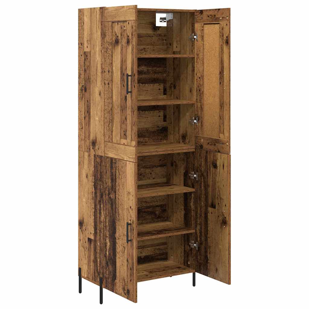 Highboard 2 pcs Altholz Holzwerkstoff