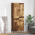 Highboard 2 pcs Altholz Holzwerkstoff