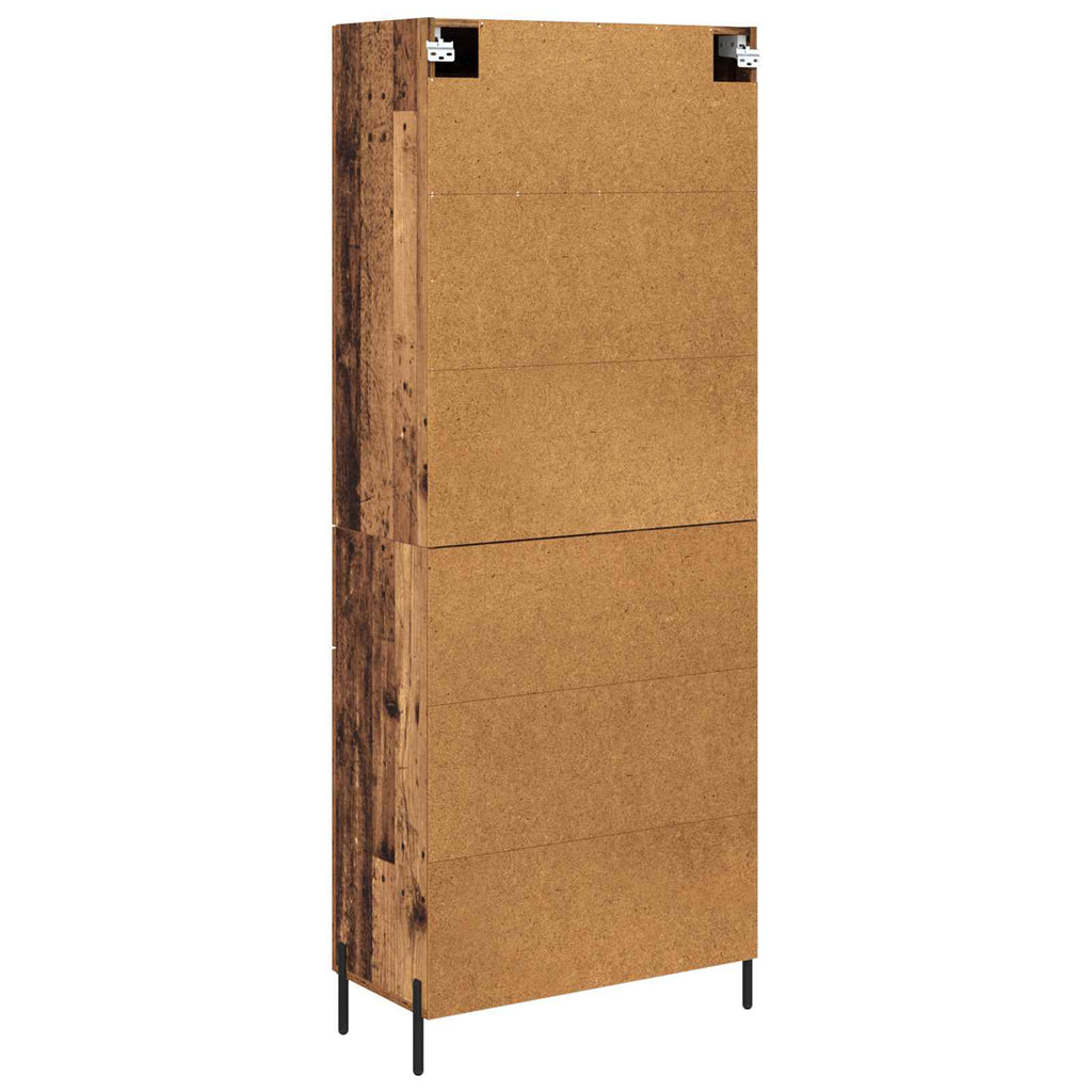 Highboard 2 pcs Altholz Holzwerkstoff