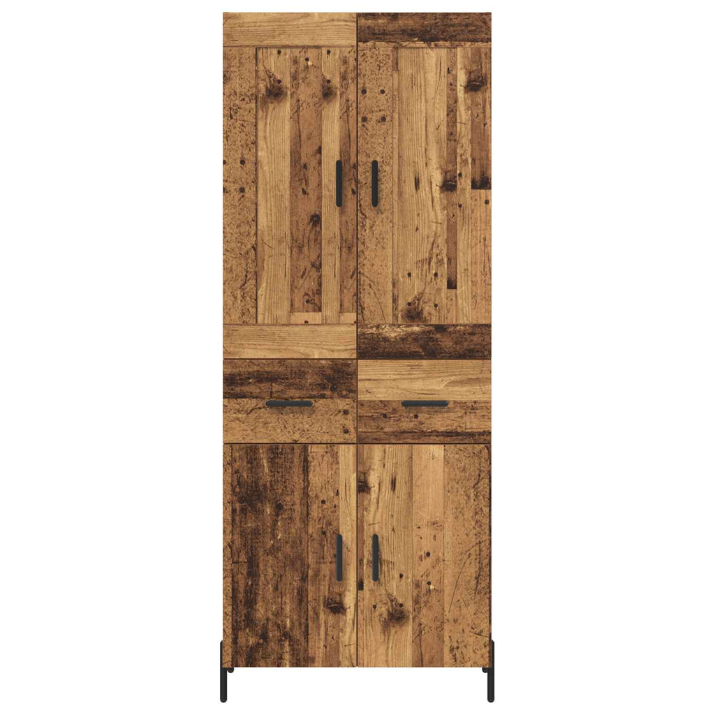 Highboard 2 pcs Altholz Holzwerkstoff