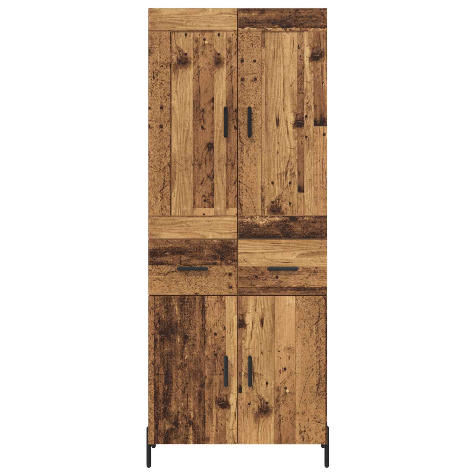 Highboard 2 pcs Altholz Holzwerkstoff