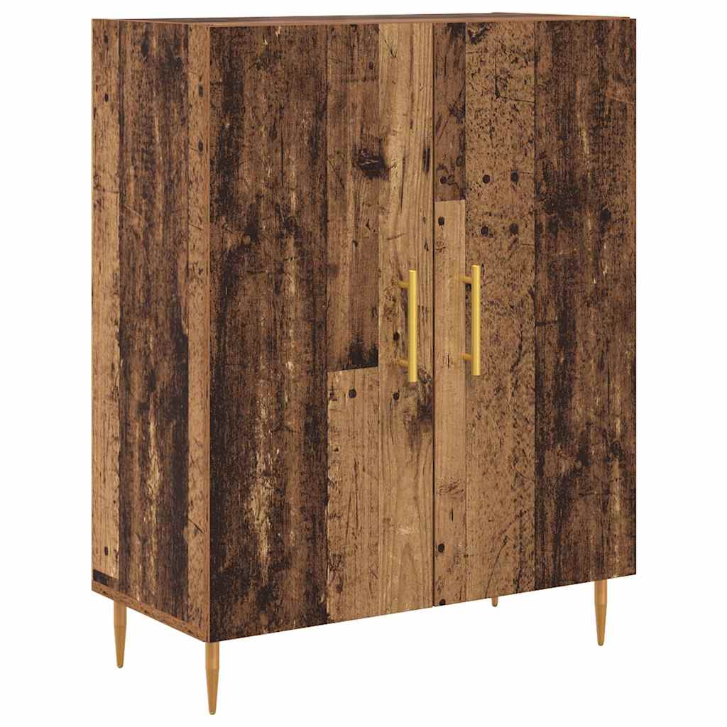 Highboard Altholz 69,5 x 34 x 180 cm Holzwerkstoff