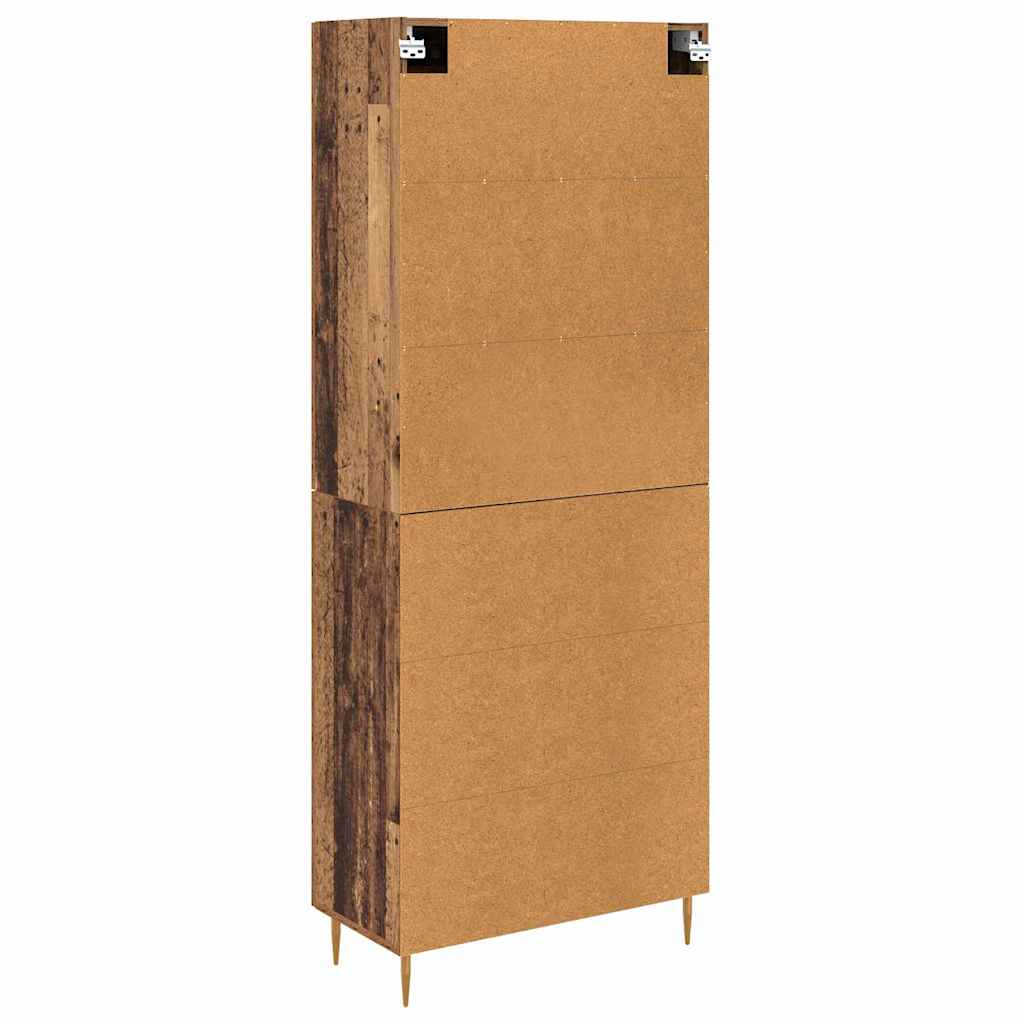 Highboard Altholz 69,5 x 34 x 180 cm Holzwerkstoff
