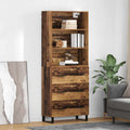 Highboard mit Schubladen 2 pcs Altholz Holzwerkstoff