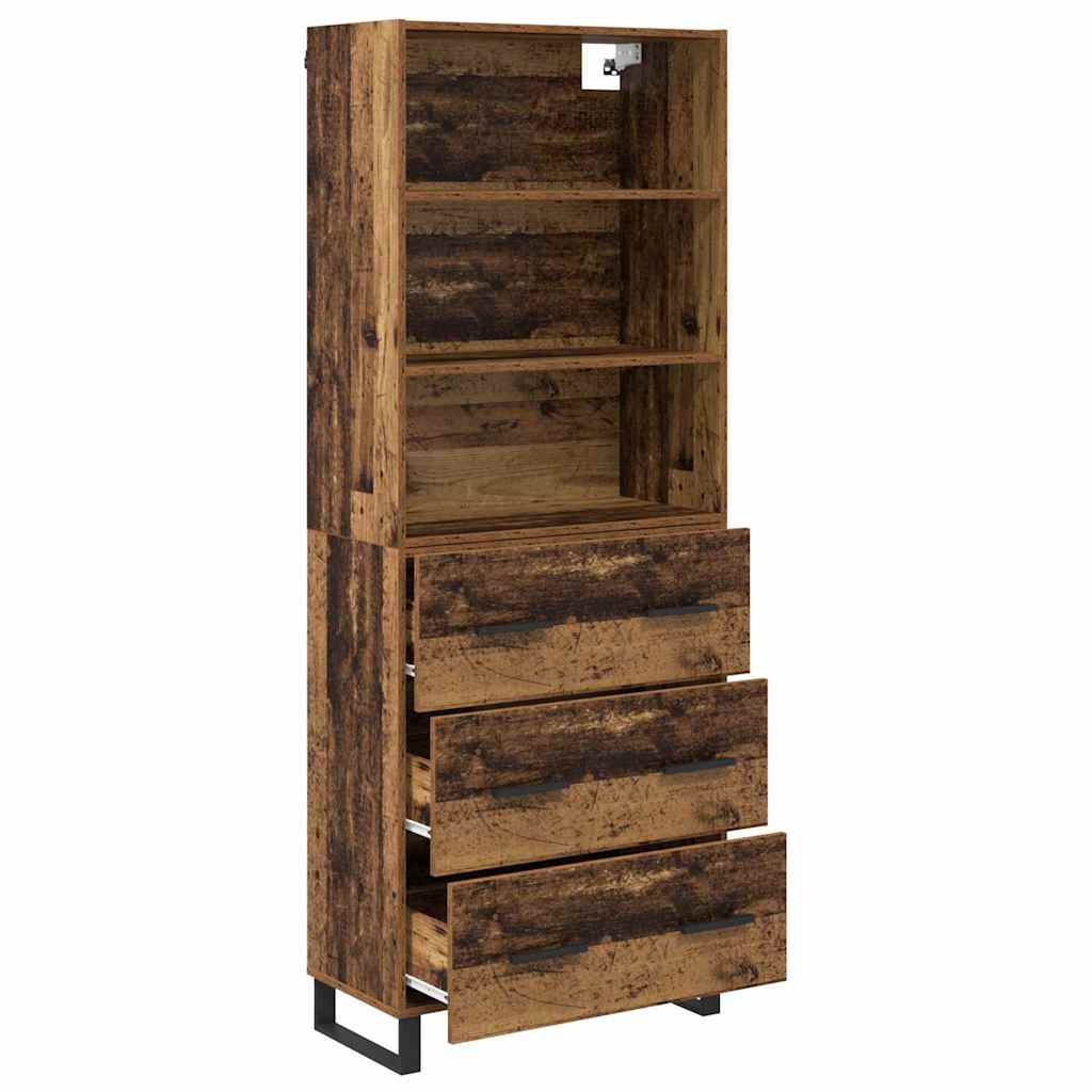 Highboard mit Schubladen 2 pcs Altholz Holzwerkstoff