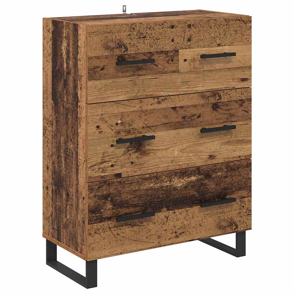 Highboard mit Schubladen 2 pcs Altholz Holzwerkstoff