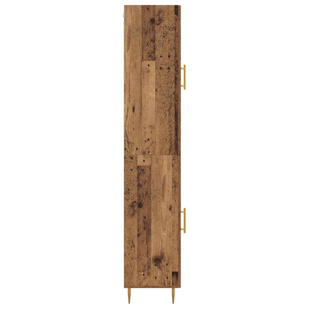 Highboard 2 pcs Altholz Holzwerkstoff