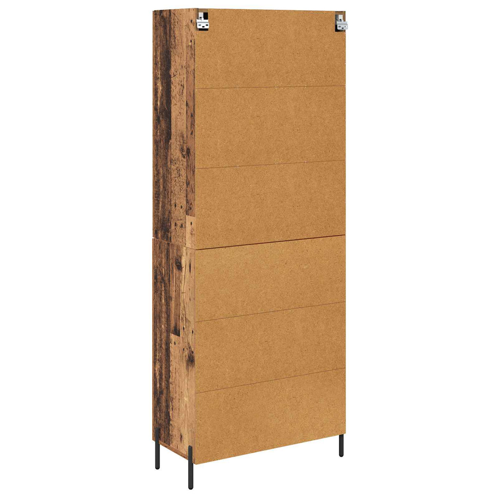 Highboard Wandmontiert Altholz 69,5 x 34 x 180 cm Holzwerkstoff