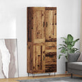 Highboard Altholz 69,5 x 34 x 180 cm Holzwerkstoff