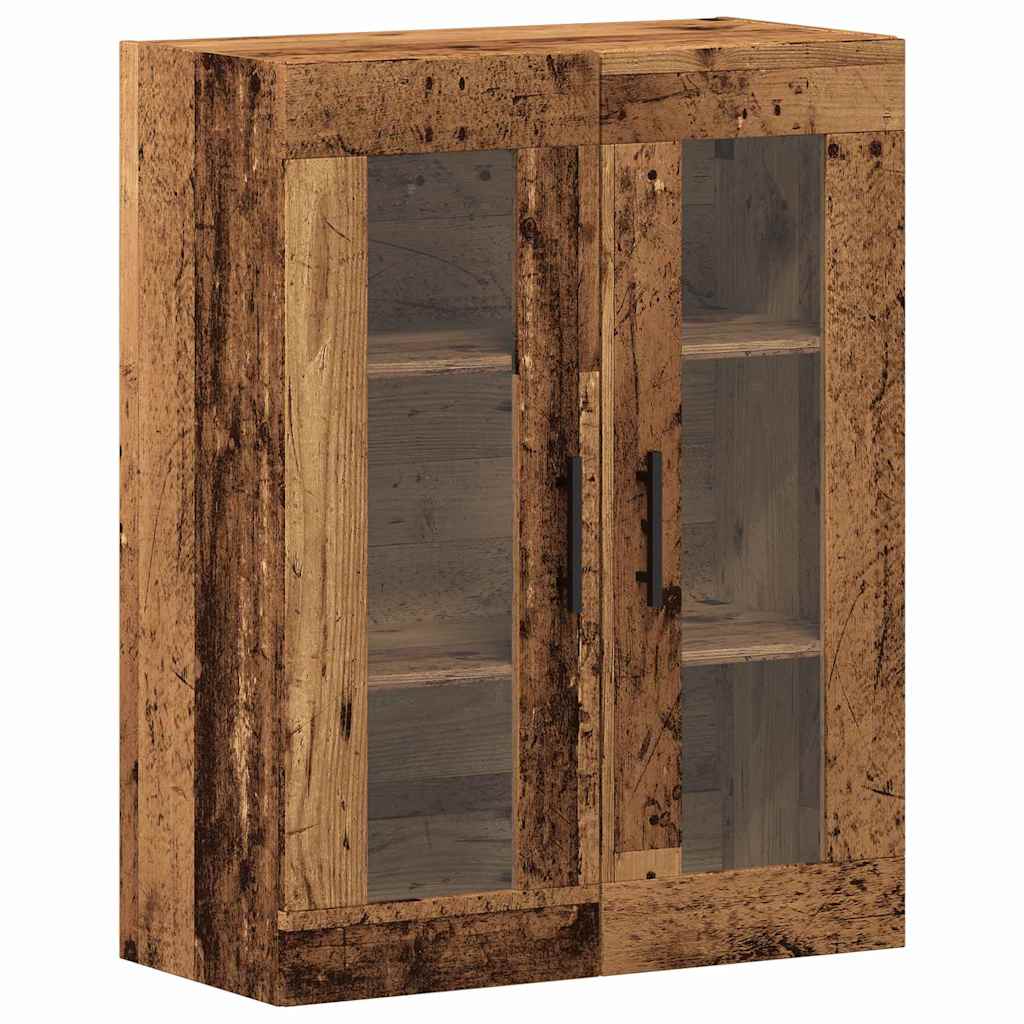 Highboard mit Schubladen 2 pcs Altholz Engineered Wood und Glas