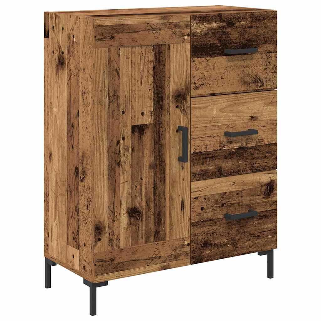 Highboard Wandmontiert Altholz 69,5 x 34 x 180 cm Holzwerkstoff