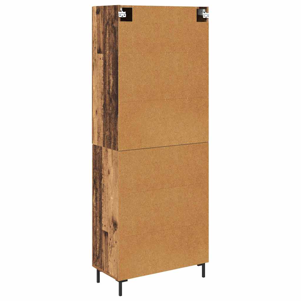 Highboard 2 pcs Altholz Holzwerkstoff