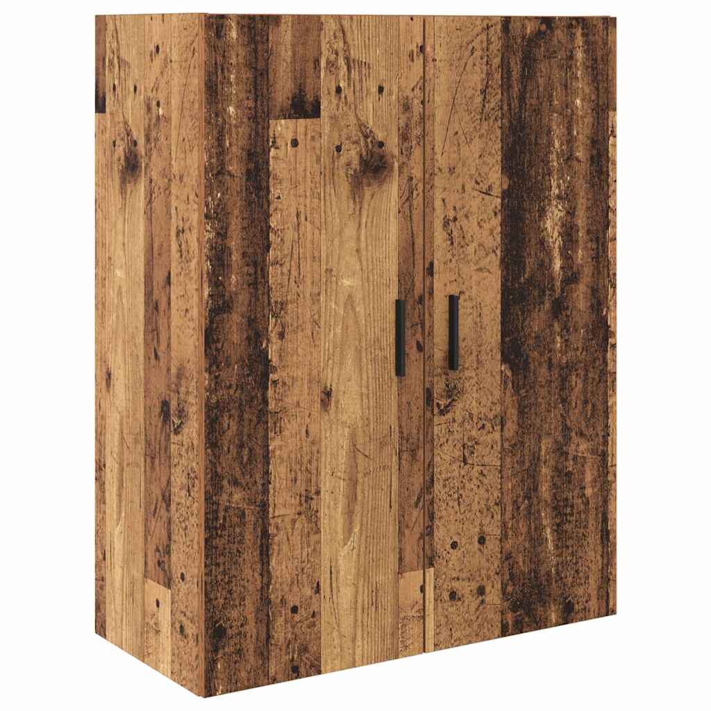Highboard 2 pcs Altholz Engineered Wood und Glas