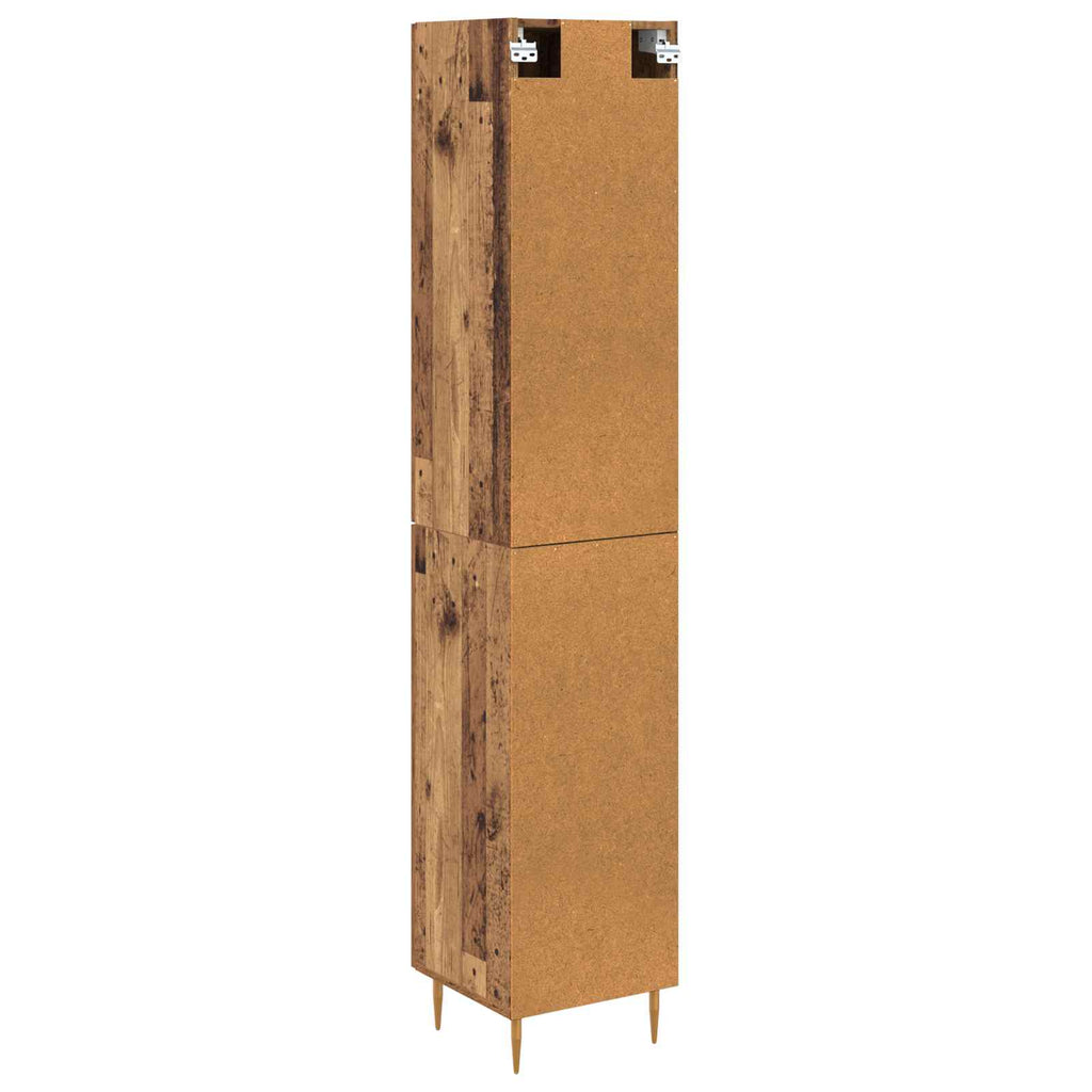 Highboard 2 pcs Altholz Holzwerkstoff