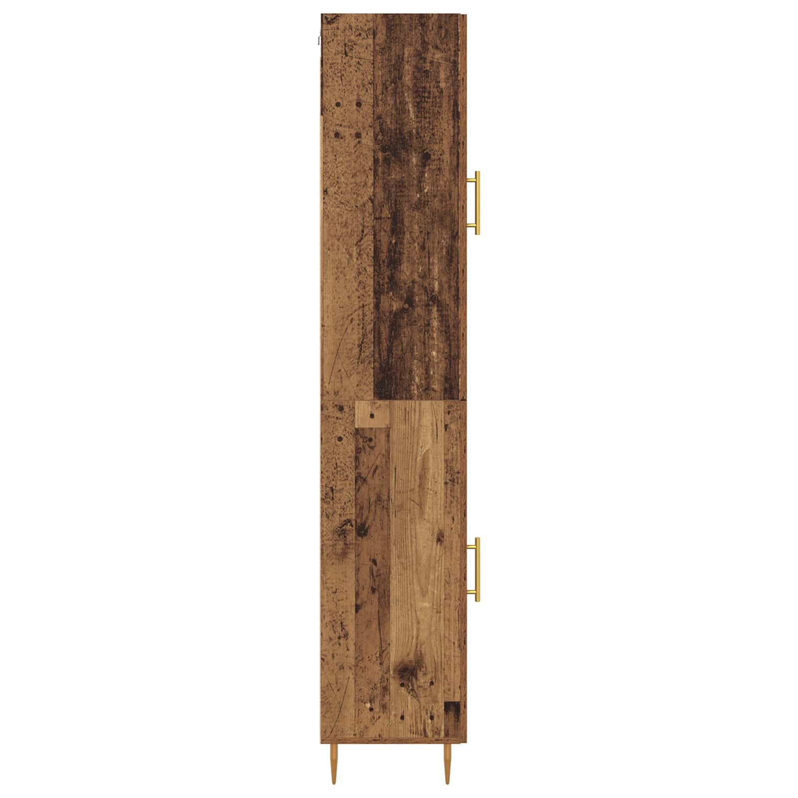 Highboard 2 pcs Altholz Holzwerkstoff